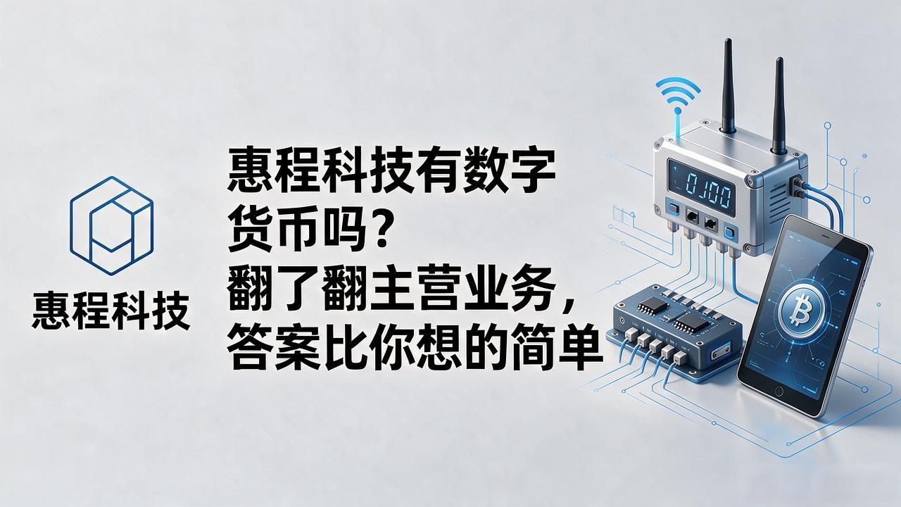 惠程科技有数字货币吗？翻了翻主营业务，答案比你想的简单