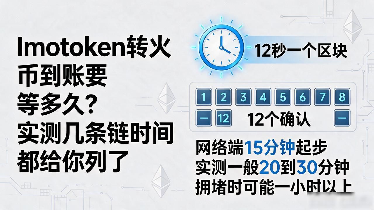 ImToken转火币到账要等多久？实测几条链时间都给你列了