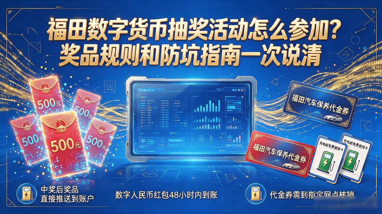 福田数字货币抽奖活动怎么参加？奖品规则和防坑指南一次说清